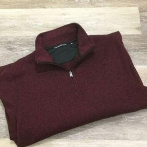 Beverly Hills Polo Club Size M Burgundy 1/2 Zip Pullover